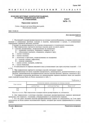 Изделия хлопчатобумажные штучные, изготовленные из химических и смесовых волокон. Определение оценок