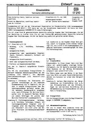 Цементирующие стали; технические условия поставки