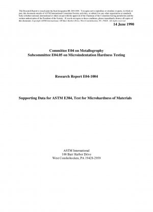 E0384-Стандартный метод испытания твердости материалов при микроиндентировании