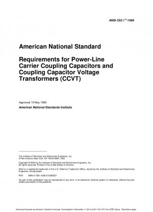 Требования к несущим конденсаторам связи силовых линий и трансформаторам напряжения с конденсаторами связи (CCVT)