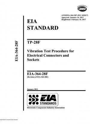 Процедура испытания на вибрацию электрических разъемов и розеток TP-28F