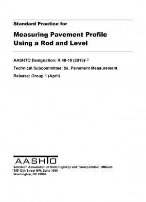 Стандартная практика измерения профиля дорожного покрытия с помощью стержня и уровня
