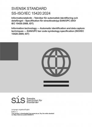 Информационные технологии — Автоматическая идентификация и методы сбора данных — Символизация кодов EAN/UPC (ISO/IEC 15420:2009, ЭКВТ)