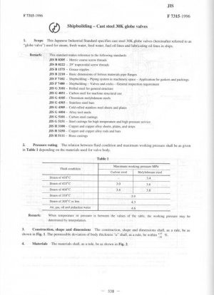 Судостроение. Клапаны седельные из литой стали 30К.