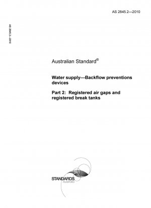Предотвращение обратного потока воды Зарегистрированный воздушный зазор и зарегистрированный разрывной резервуар