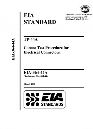 TP-44A Процедура испытания электрических разъемов на коронный разряд
