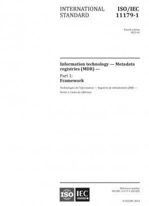 Информационные технологии. Реестры метаданных (MDR). Часть 1. Структура.
