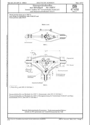 Домовые распределительные коробки до 1000 В; Внутренняя конструкция для распределительного кабеля NAKLEY и соединительного кабеля для дома NYCY