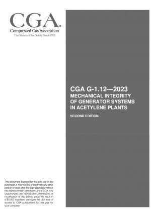 Механическая целостность генераторных систем на ацетиленовых установках - второе издание