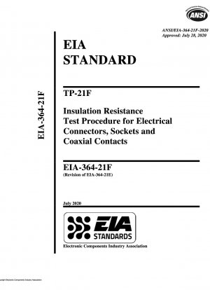 Методика испытания сопротивления изоляции электрических разъемов, розеток и коаксиальных контактов TP-21F