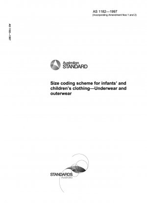 Схема кодирования размеров нижнего и верхнего белья для младенцев и детей