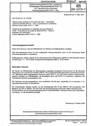 Системы пластиковых трубопроводов для горячего и холодного водоснабжения - Хлорированный поливинилхлорид (ПВХ-Х) - Часть 7: Оценка соответствия