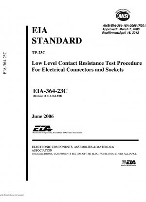 TP-23C Процедура испытания контактного сопротивления низкого уровня для электрических разъемов и розеток
