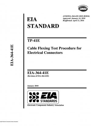 Процедура испытания электрических разъемов кабеля на изгиб TP-41E