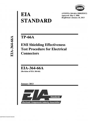 TP-66A Процедура испытания эффективности экранирования электромагнитных помех для электрических разъемов