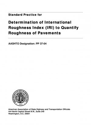 Стандартная практика определения международного индекса шероховатости (IRI) для количественной оценки шероховатости дорожных покрытий