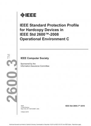 Профиль защиты для печатных устройств в операционной среде C IEEE Std 2600-2008