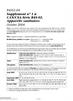 CAN/CSA-B45 Series 02, Приложение № 1, Аксессуары для трубок, 5-е издание