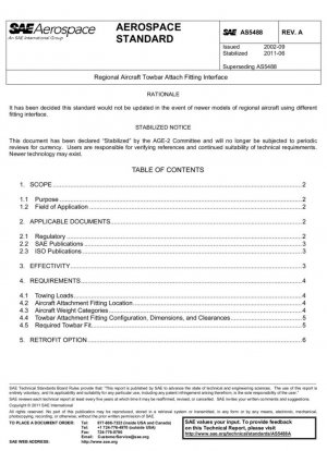 Интерфейс фитинга крепления фаркопа для региональных самолетов