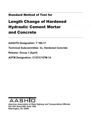 Стандартный метод испытания на изменение длины затвердевшего гидравлического цементного раствора и бетона