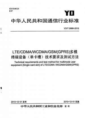 Технические требования и методы испытаний многорежимного терминального оборудования LTE/CDMA/WCDMA/GSM (GPRS) (один слот для карт)