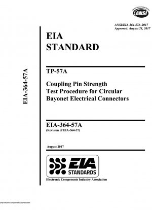 Процедура испытания на прочность соединительного штифта TP-57A для электрических соединителей с круглым байонетным соединением